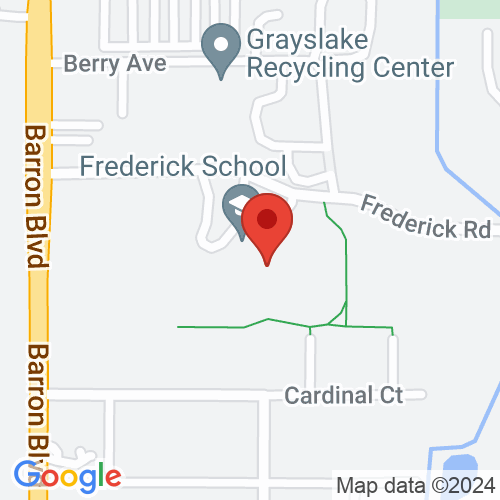 Map of Frederick School, 595 Frederick Road, Grayslake, IL 60030