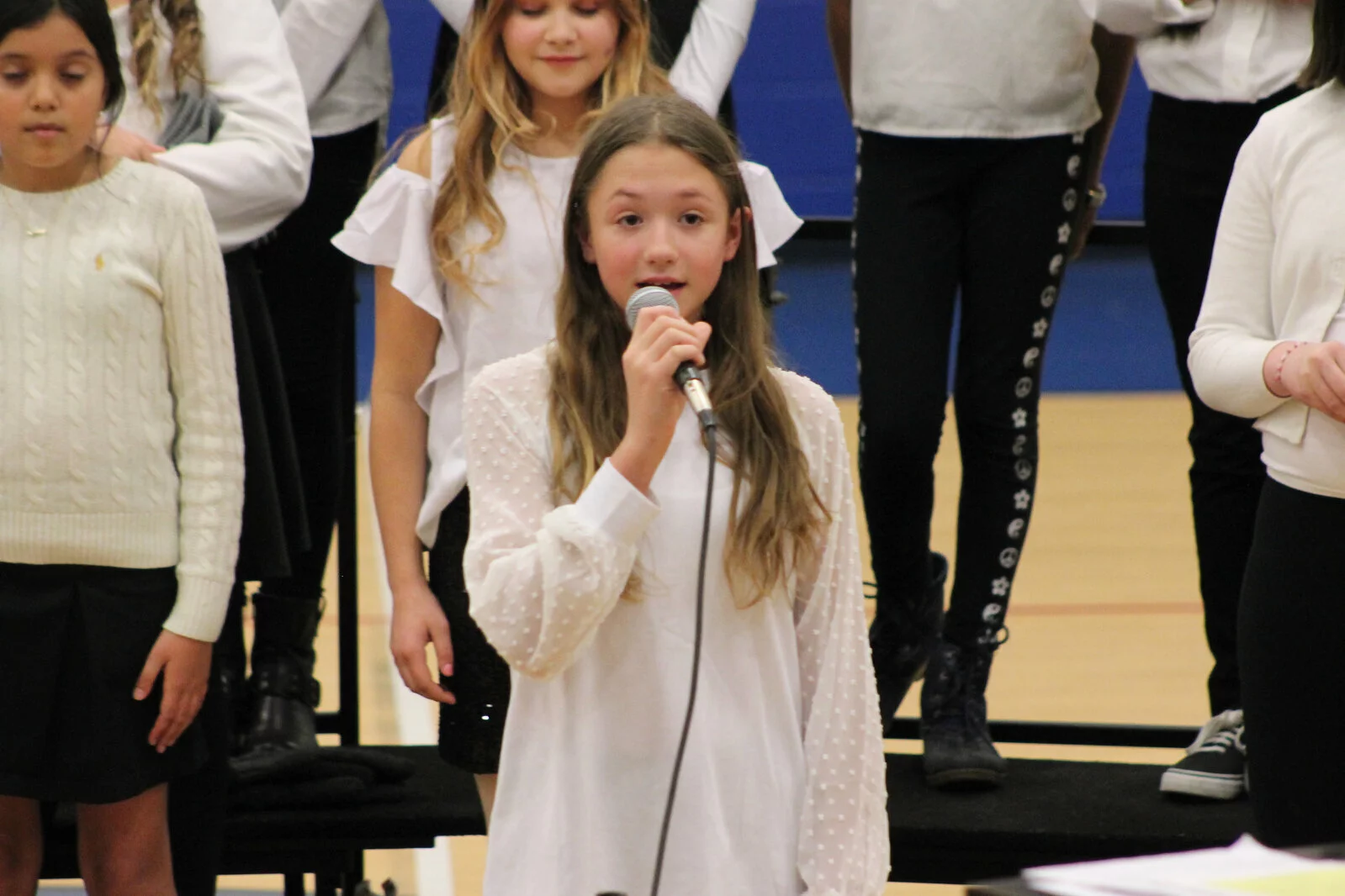 close up of student speaking/singing