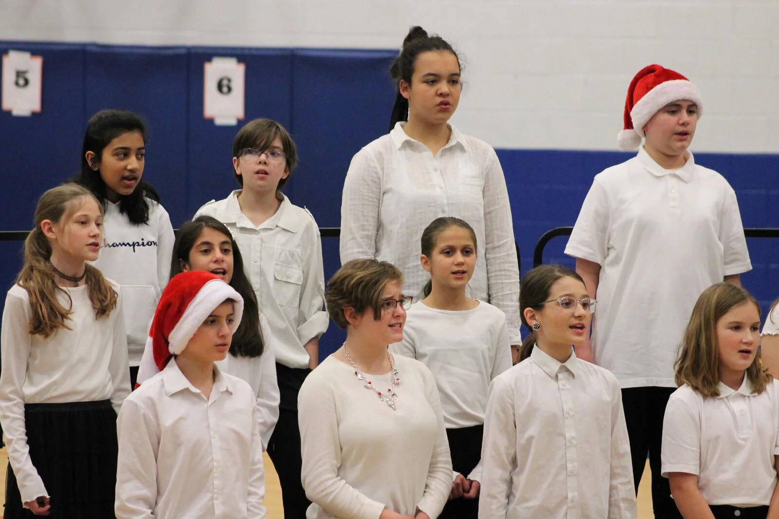 group of students singing