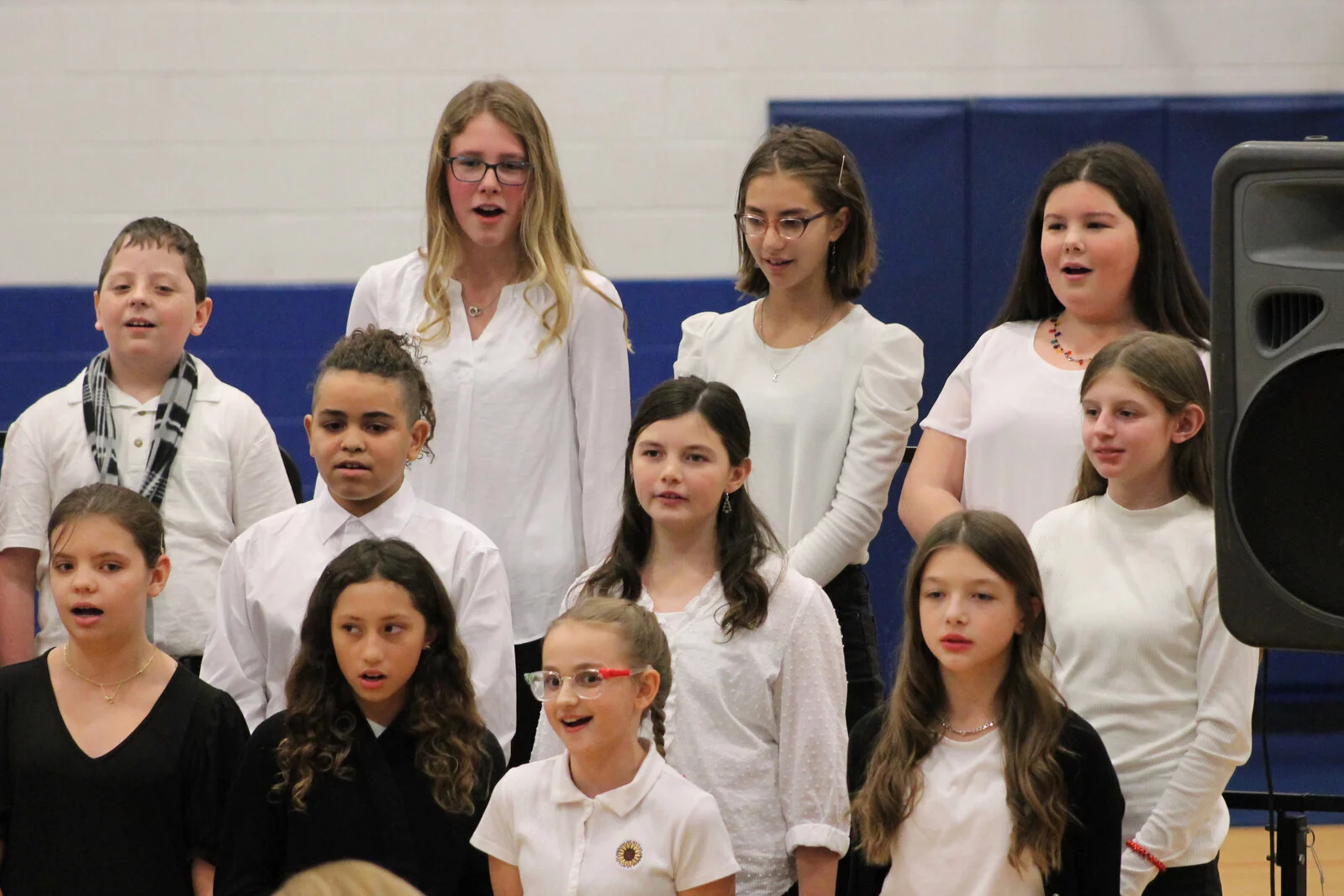 group of students singing