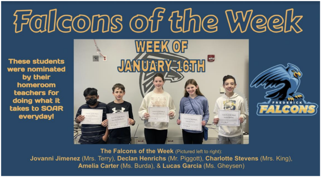 Students named Falcons of the Week